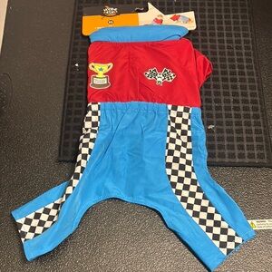 Red and Blue Racing Dog  costume size XS